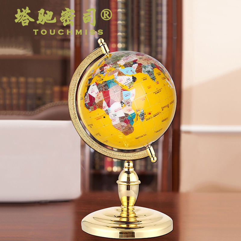 Touch Miss Gemstone Globe Ornament Study Office Decoration Boss Desk Decoration Touch Miss Gemstone Globe Ornament Study Office Decoration Boss Desk Decoration