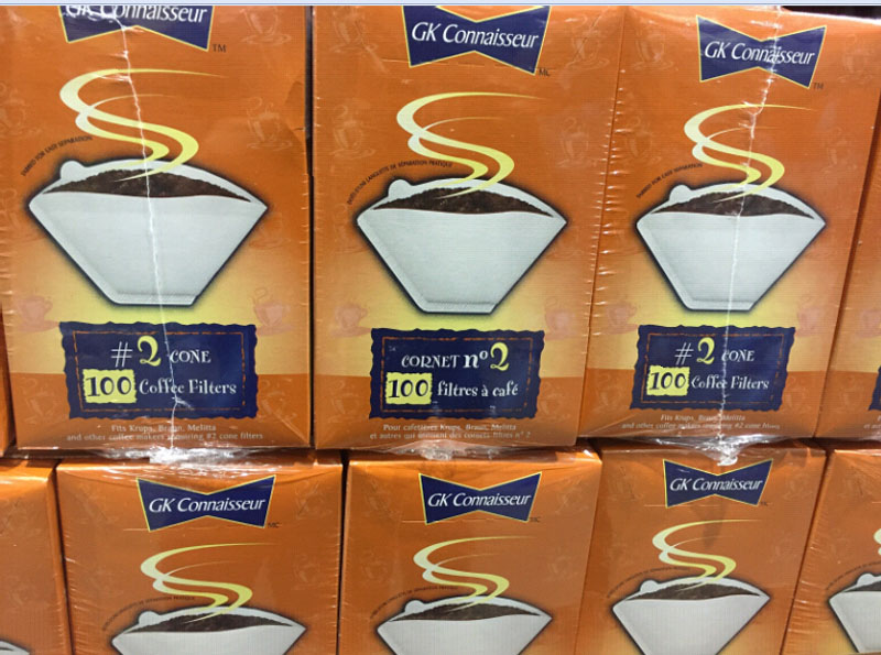 ROCKLINE 2CONE FILTER IMPORTED COFFEE FILTER PAPER 2 cups (100 pieces of x4 case) _ C208068