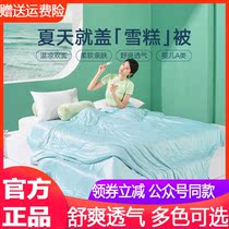 A mer of ice cream is air conditioned by a single double summer cool by summer thin quilt core washable by a new product cool all four seasons