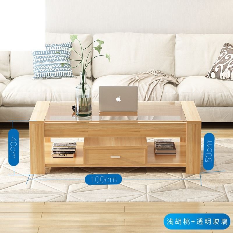 New Tea Table Home Tea Table Small Family Living Room Combination Glass Desktop Nordic Tea Table TV Cabinet Small Tea Table