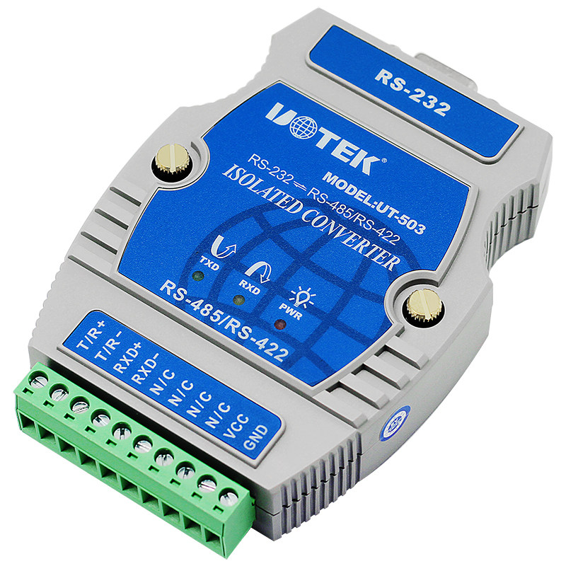 UT-503 industrial grade RS-232 turn RS-485 422 photoelectric isolation converter rail style