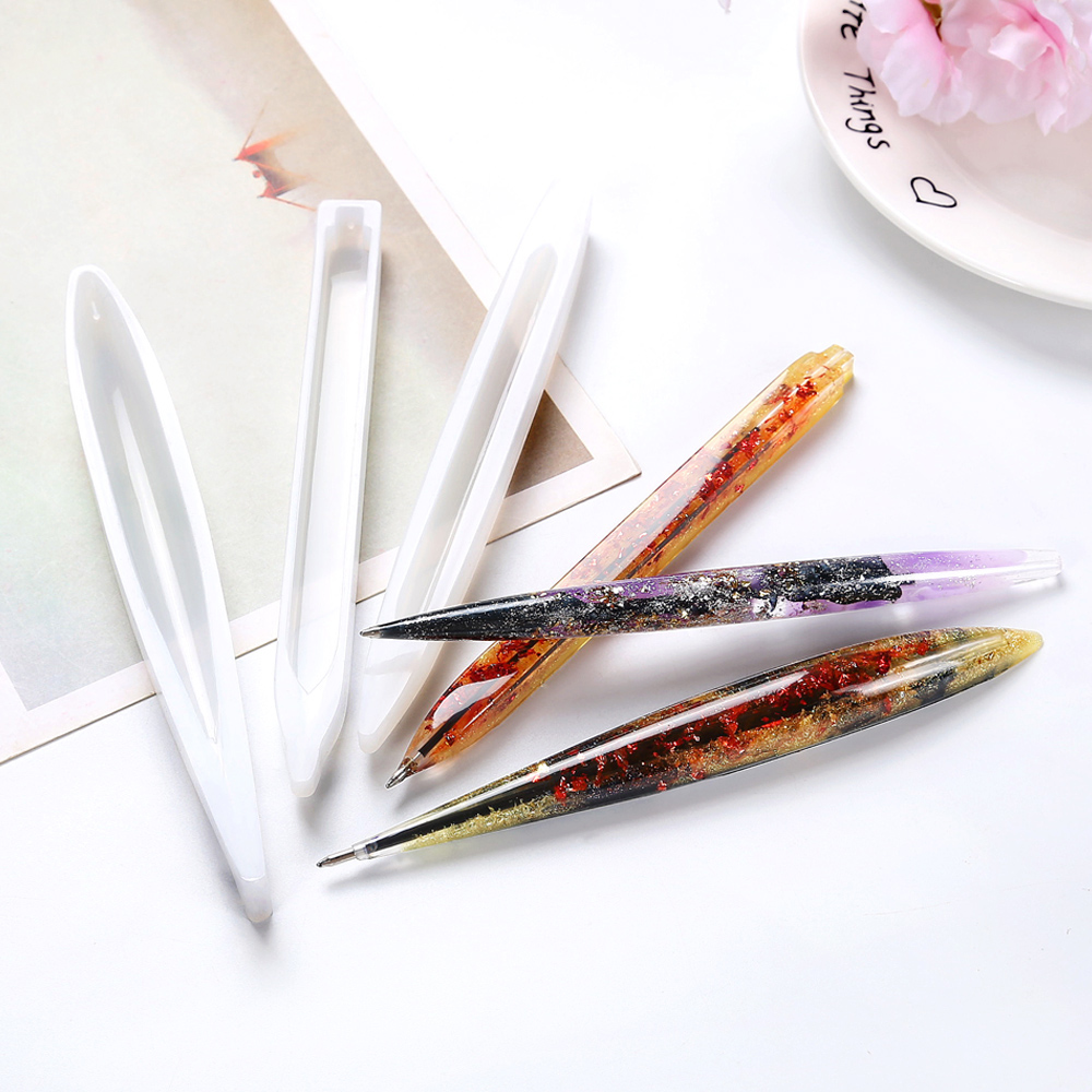 Qiulan creative pen silicone mold diy crystal epoxy UV resin writing ballpoint pen abrasives Student gifts