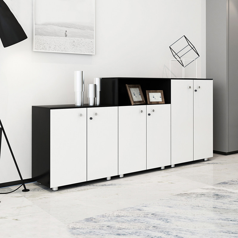 Extremely minimalist design chamber 1 2m-meter cabinet short cabinet information cabinet file cabinet tea water room two door lockers