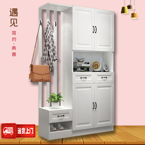 Door cabinet shoe cabinet locker with hanger integrated multifunctional living room partition cabinet entrance door can be customized