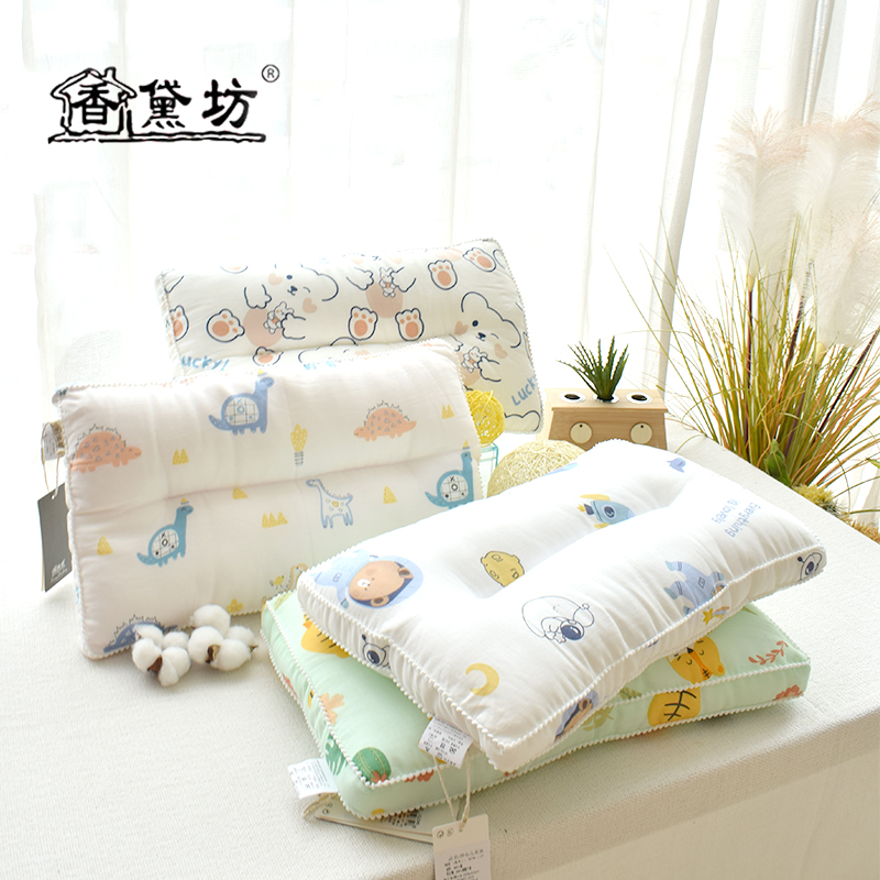 Fragrant Daifang All Season Universal Gauze Breathable Children Cartoon Pillow Baby Toddler Baby Toddler 15 Months Pure Cotton Soft Pillow Core
