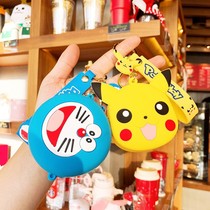 Cartoon Bite When Cat Cute Pendant Couple Silicone Small Wallet Mini Containing Child Zero Wallet Female Key Buckle Chain