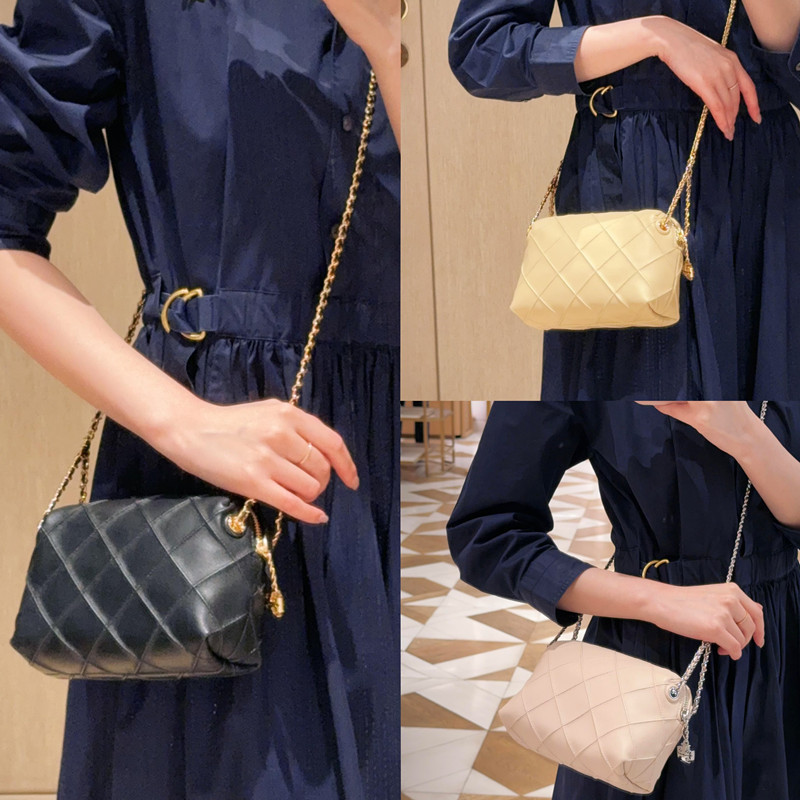 Tb Women's Bag New Fleming Quilted Chain Camera Bag Hand-Held Crossbody Bag Makeup Box Single Shoulder Small Square Bag