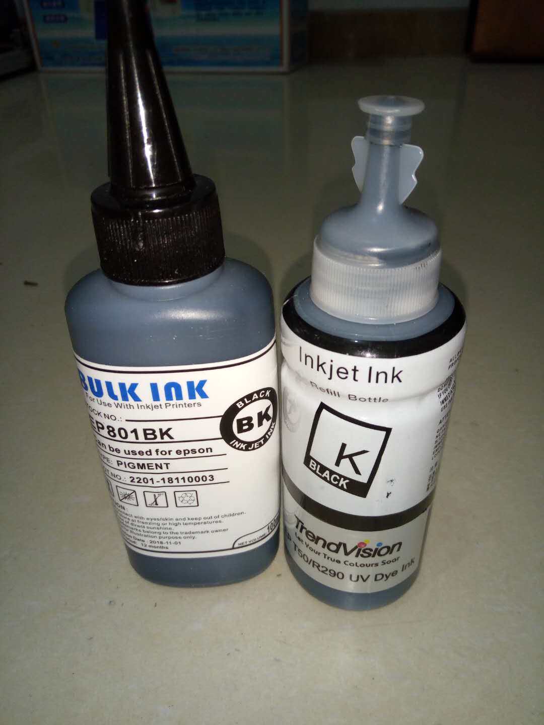 File box printer black ink (1 bottle price tap total number of flat and round bottles note)