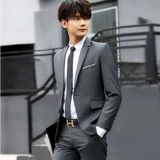 Мужской комплект, пиджак классического кроя, летнее свадебное платье, 3 предмета, облегающий крой