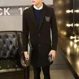 Шерстяное пальто, шерстяной плащ для школьников, облегающий крой