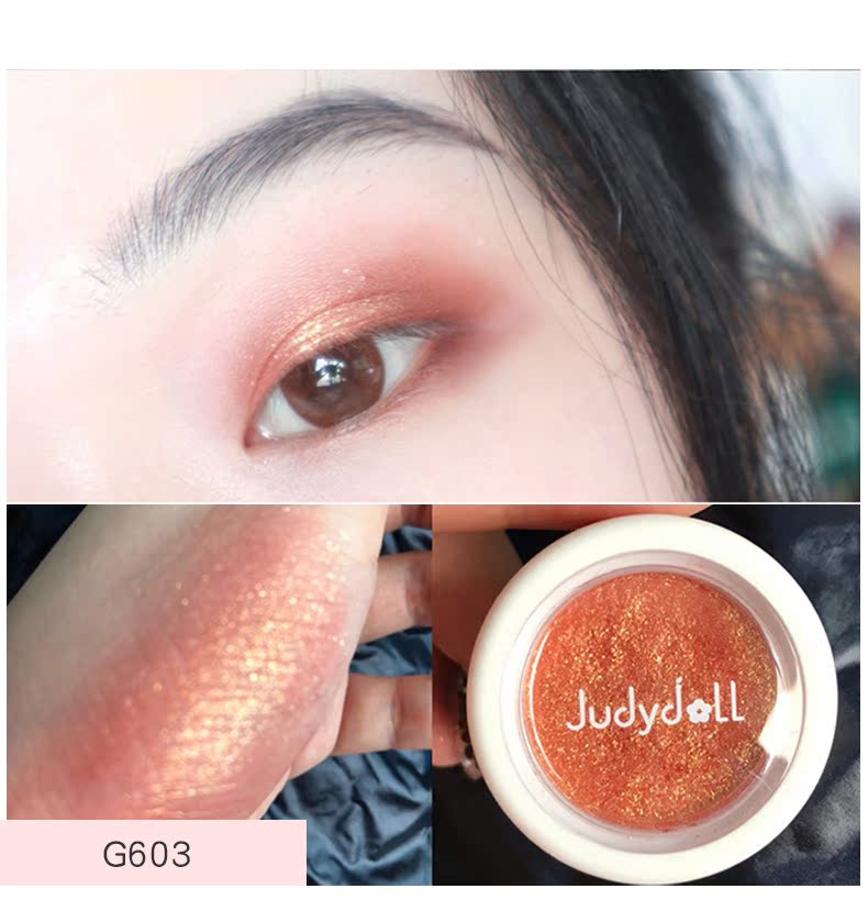 Judydoll màu cam đơn sắc bóng mắt 33g nàng tiên cá Jizhuguang nghiền phấn mắt sequin g44 mờ - Bóng mắt phấn mắt peach