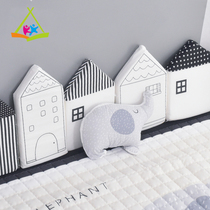 Nordic cute little house Infant childrens room bed circumference soft bag anti-collision head protection safety cushion wall decoration
