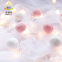 ins Nordic style felt ball pendant Birthday festival decoration creative wall pendant ornament wool ball string