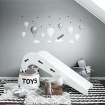 ins Nordic wind slide Childrens room indoor amusement park household wooden toy decoration shooting props