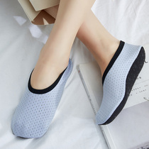 Spring and summer thin adult ladies floor socks home non-slip bottom adult socks cover indoor sandals socks mesh breathable