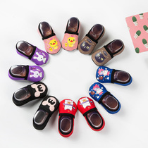 Autumn and winter children's early education plus velvet padded non-slip bottom socks indoor baby floor socks foot shoes toddler shoes socks
