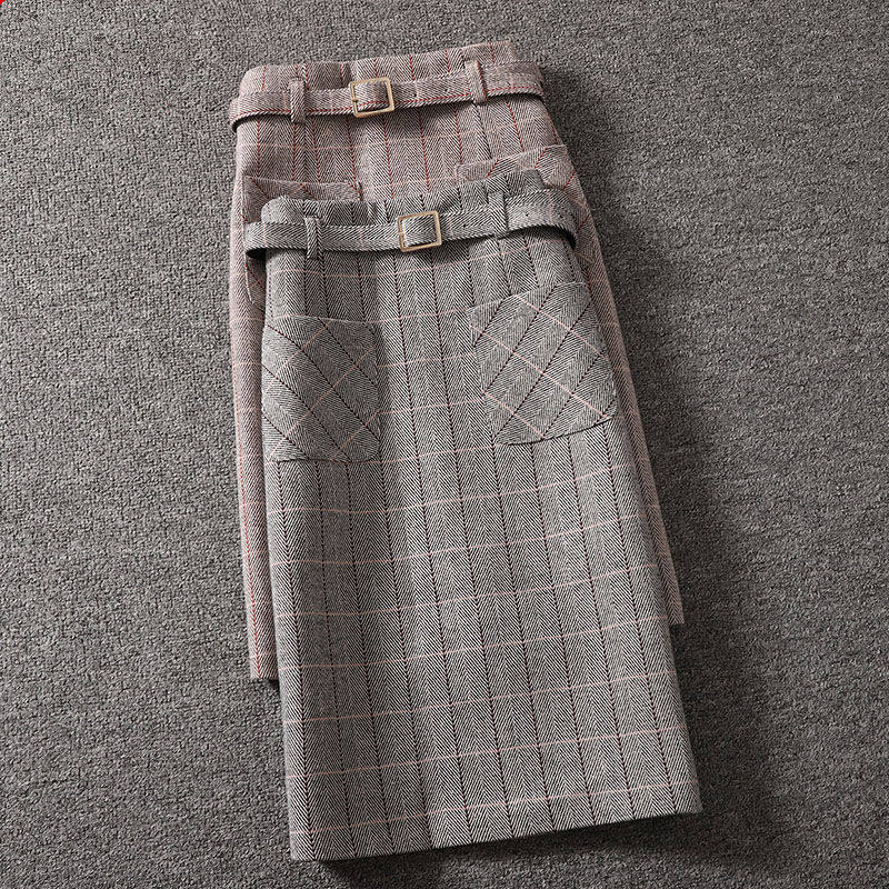 Gross 100 hitchhiked half body dress Women 2022 Early spring retro ancient medium long version Fashion open fork Hip Skirt with Hip Skirt
