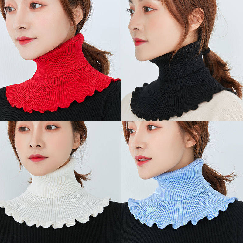 Around Neck women's thin section Warm Protection Cervical Spine Sleeve Head Circumference neck Autumn Winter 100 lap fashion Knitted Wool Thread False Collar Collar