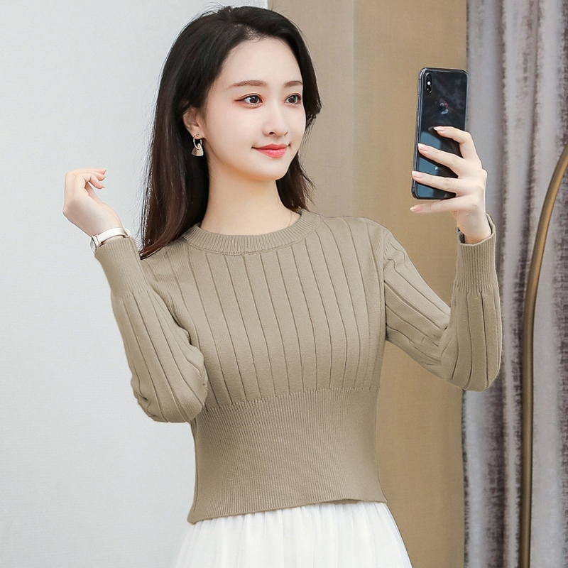 Chic Sweater for Women, New Fashionable Top, Waist-Cinching, Slimming, Base Layer, Stylish Knitwear for Petite Figures