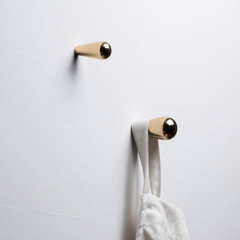 Brass Hook Light Extravagant Minimalist Creative Living Room Genguan Decoration Brass Hanging Hood Hook Single Hook Nordic Ins style