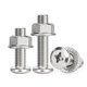 Jinchao M4M5M6M8304 ສະແຕນເລດ beveled flat head cross screw nut set flange nut ເຟີນິເຈີ