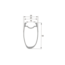 50MM frame height 700C carbon fiber highway drive disc brake eccentric 18 inner wide vacuum tire tank UD digestion