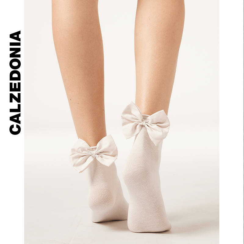 CALZEDONIA носки весна и осень для женщин милые школьные носки однотонные цветы банты DC0561