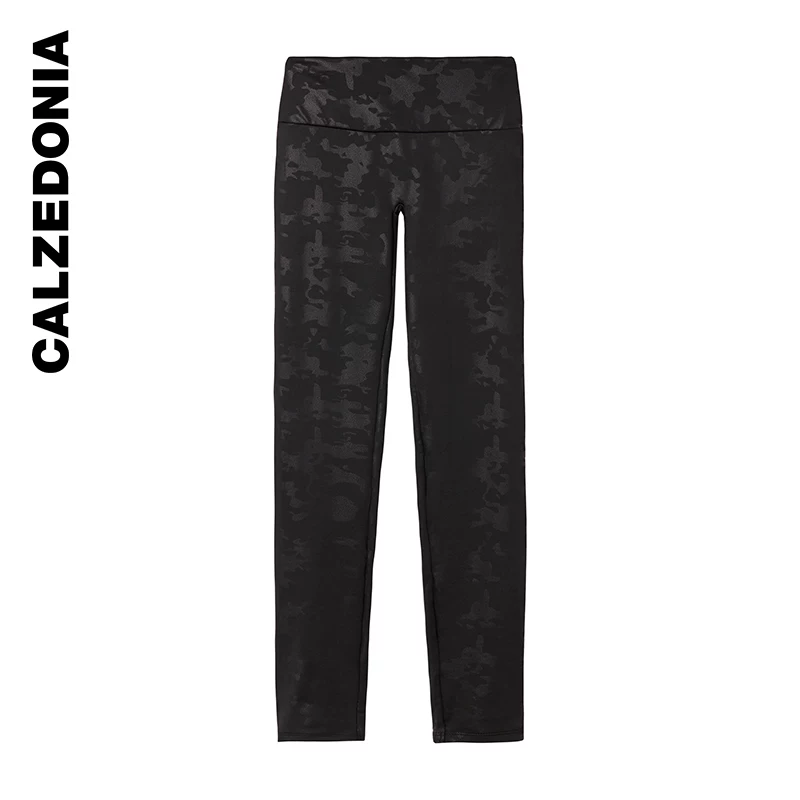 CALZEDONIA Kazerite Socks Women's Black Camouflage Printed Warm Leggings Leggings MODP1067