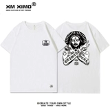 Футболка с коротким рукавом в стиле хип-хоп, европейский стиль, свободный крой