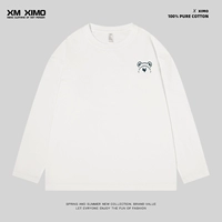 [❤️Обычные манжеты] Маленький логотип Fanatic на груди, цвет слоновой кости, длинные рукава.