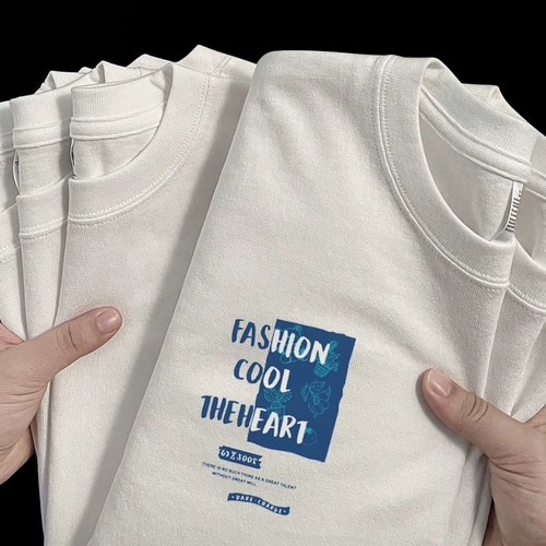 Хлопковая летняя трендовая универсальная белая футболка с коротким рукавом, свободный крой