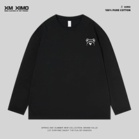 [❤️Обычные манжеты] Фанатический маленький логотип на груди, черные длинные рукава