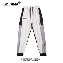 ins new Korean pants mens casual pants thin loose overalls autumn Joker straight wide leg pants trend