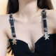 Retro PU leather belt buckle bra strap underwear shoulder straps for women replaceable non-slip non-slip bra straps