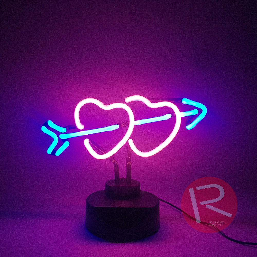 Love with one arrow Cupid's arrow shaped two-color handmade all-glass neon lights romantic choice