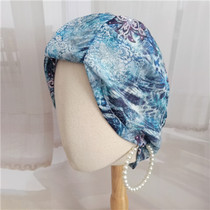 European and American Retro Medieval French BAO WEN Baroque Style Personalized Silk Baotou Hat Muslim turban