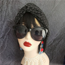 European and American street fashion wave lit sparkling elastic cross shape party home hair pocket toe cap turban