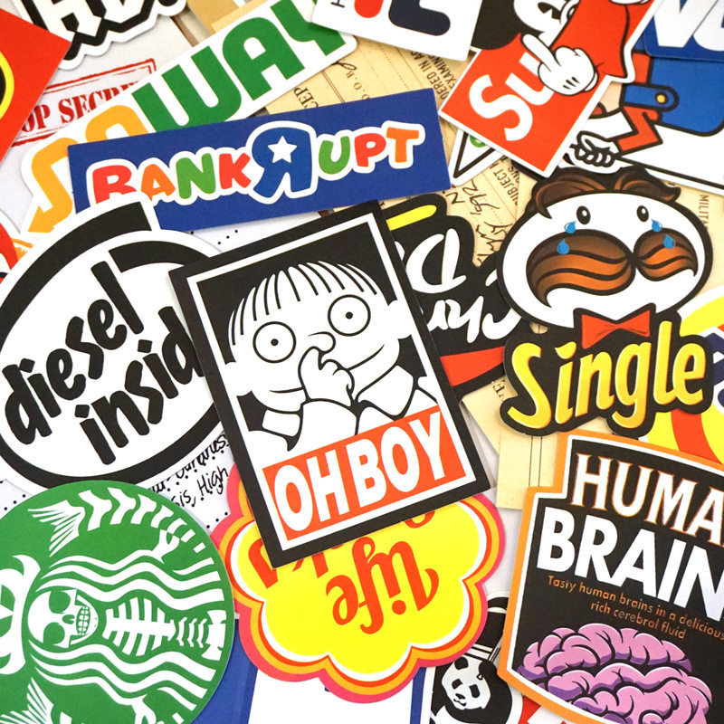 你的个性宣言!欧美潮牌恶搞Logo贴纸,让每件物品都成为艺术品!-笔记本个性小贴纸-淘宝好物网