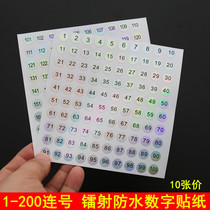 Nail Polish Glue Bottle Number Digital Mug Number Sticker 1 cm Round Laser Label Coded Album Label
