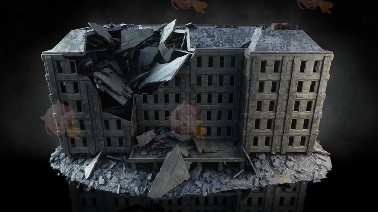 图片[8]-城市都市战区废墟场景3D模型Kitbash3D-WARZONE K022-cg男孩