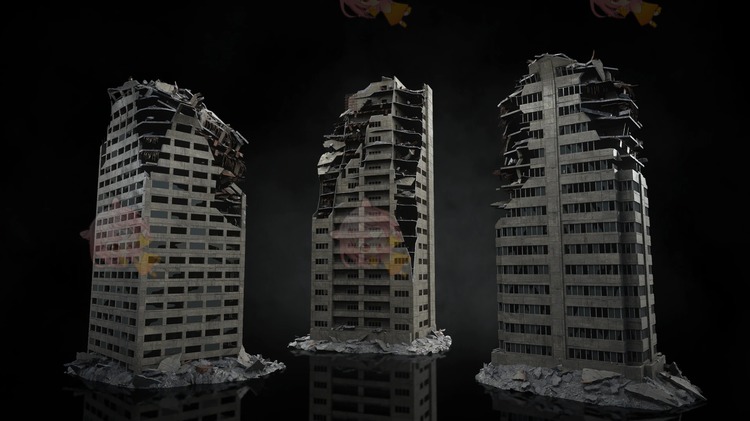 图片[11]-城市都市战区废墟场景3D模型Kitbash3D-WARZONE K022-cg男孩
