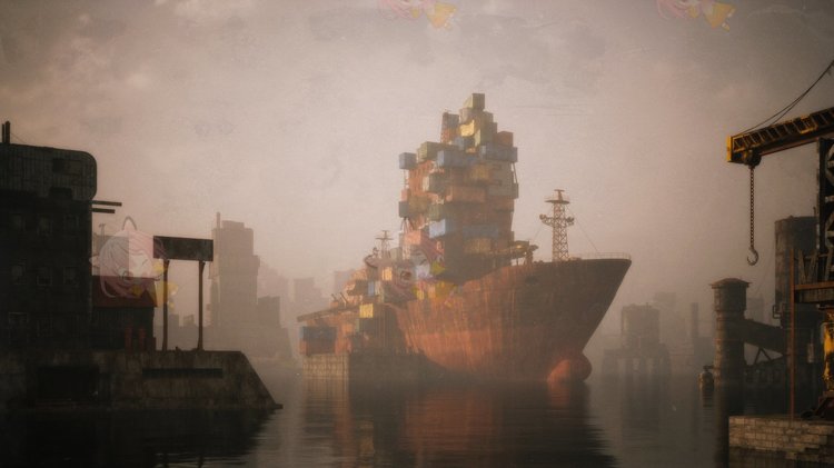 图片[6]-K035荒芜之地废墟工厂场景3D模型格式c4d/blender/fbx/obj-cg男孩
