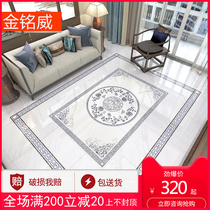 New Chinese style living room parquet tile corridor aisle floor tile puzzle throwing crystal brick waterjet floor tile blue and white porcelain center