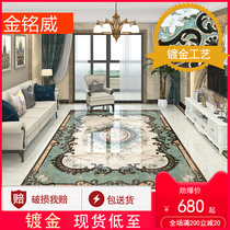 European style imitation waterjet parquet floor tile living room new floor tile microcrystalline stone ground center throwing crystal brick restaurant tile puzzle