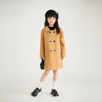 2024 new autumn and winter high-end double-sided cashmere 100% pure wool loose woolen jacket tops for boys and girls