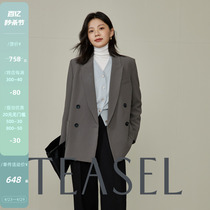 TEASEL new posture import of three acetate gun refuges for the leisure dry and dry outline shape suit suit