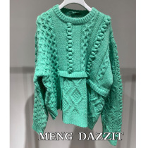 2021 autumn and winter new retro casual lazy wind loose simple sweater sweater women 2D4E408