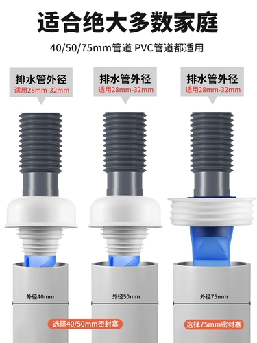 Уплотнение водяного кольца, промывая бассейн 50 трубопровод для мытья лицевой лицевой, вонючий анти -затрат, покрывающая кухню 75 Трубопровод Anti -Rebate Artifact