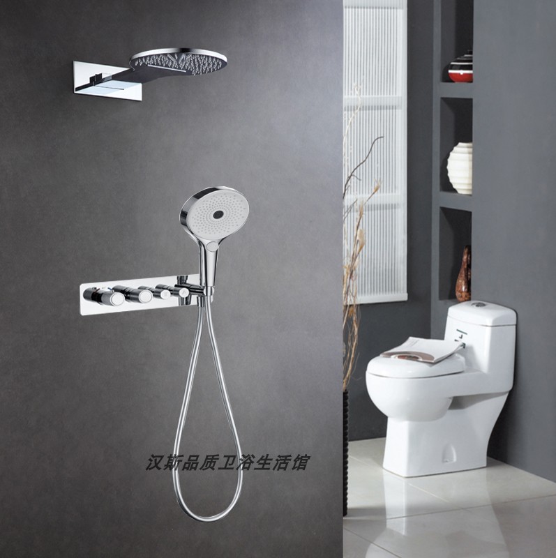 cicull official flagship store shower set full copper concealed constant temperature wall-mounted shower hidden shower environment rain