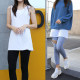 Sweater bottoming long vest women's sleeveless long t-shirt white loose hip cover fart curtain hem inner layer wear artifact